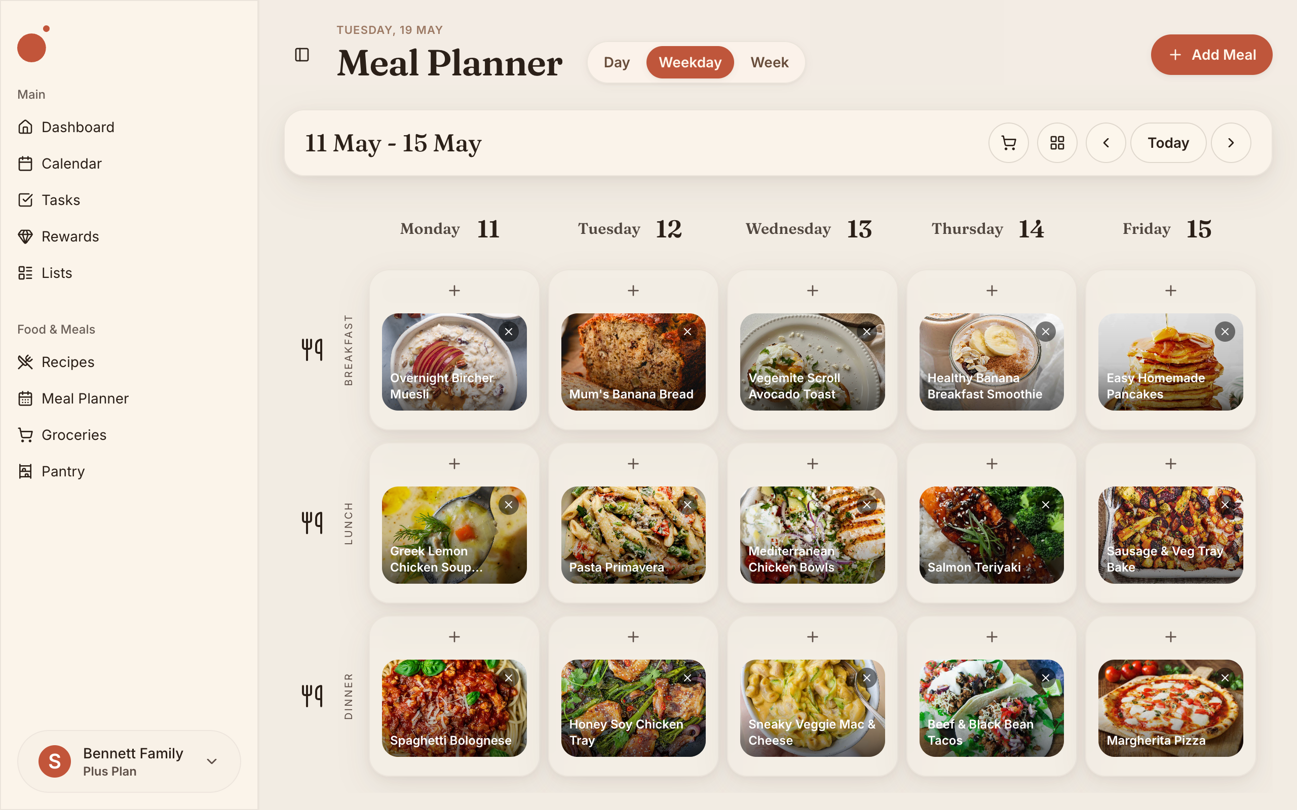 Meal planner · this week